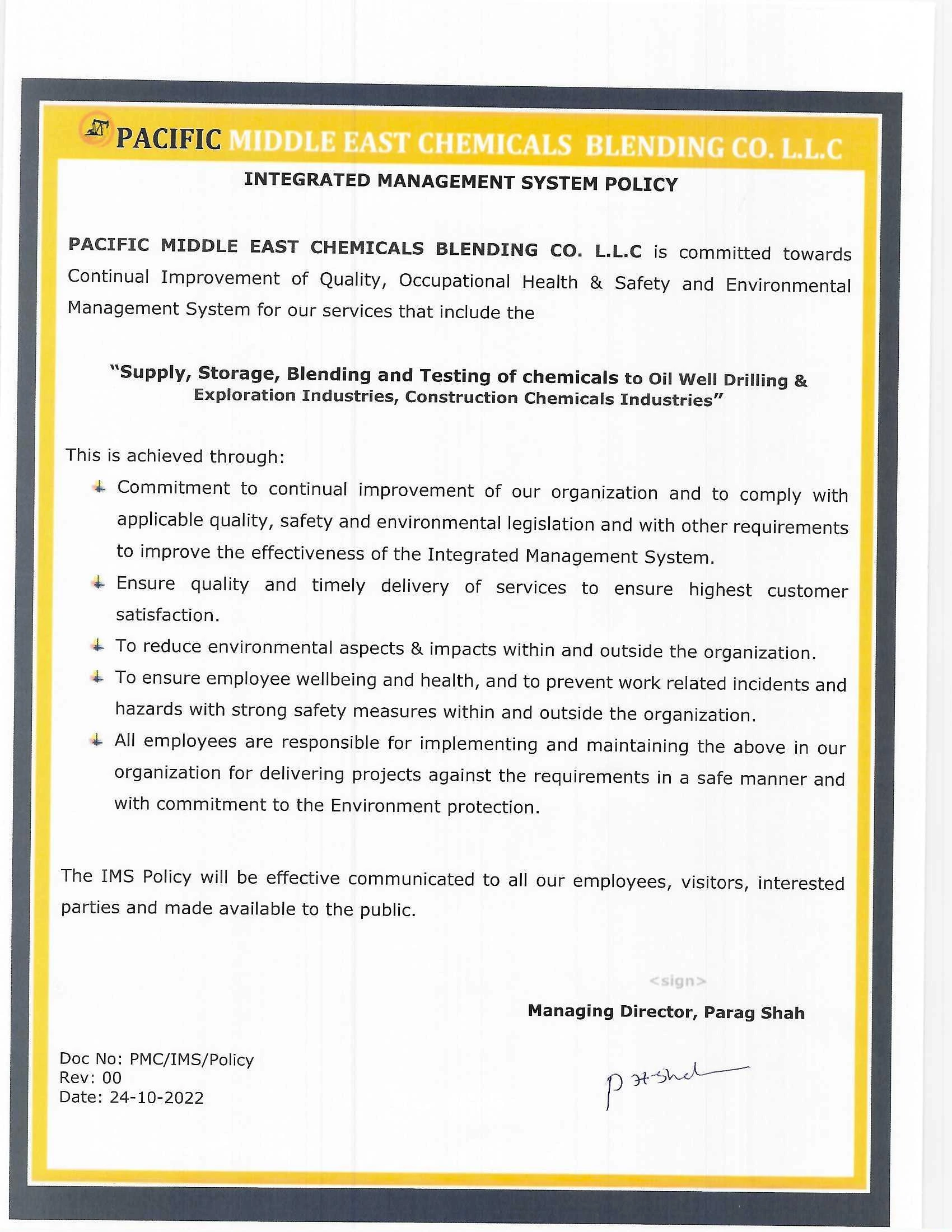 ISO 9001 Certificate